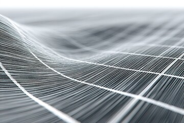 Poster - Intricate lines create a wave-like pattern in a minimalistic design showcasing texture and depth