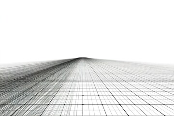 Poster - Perspective lines extend into the distance on a minimalist background, creating depth and an infinite horizon
