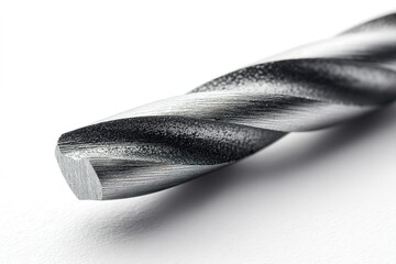 Poster - Metal drill bit with twisted design showcasing sharp tip and durable material for efficient drilling tasks