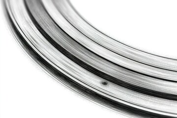 Poster - Abstract depiction of concentric black and white lines creating a swirling pattern in a minimalist style
