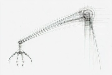 Poster - Robotic arm with intricate design showcasing engineering innovation in automation and mechanical precision