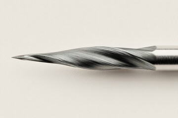 Poster - Precision metal drill bit showcasing intricate spiral design for machining applications in advanced manufacturing environments