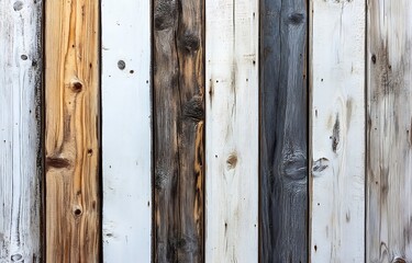 Fototapete - Rustic Wood Paneling Background Vintage Timber Wall Texture for Crafts Decor and Natural Design : Generative AI