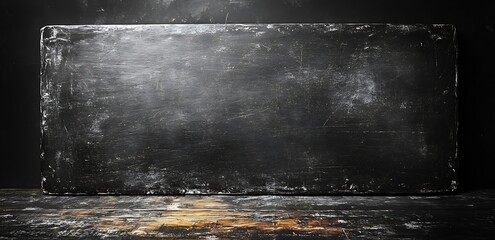 Poster - Dramatic Dark Chalkboard Texture with Vintage Grunge Style for Menu Design and Graphic Elements in Photography : Generative AI