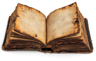 Poster - Vintage Open Book with Aged Pages Antique Literature and Education Concept Old Manuscript for Historical and Nostalgic Designs : Generative AI