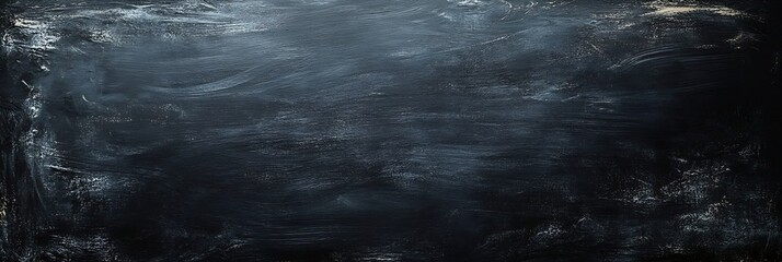 Poster - Dramatic Black Chalkboard Texture Background Dark Grunge Backdrop Abstract Black Canvas Sophisticated and Moody Surface : Generative AI