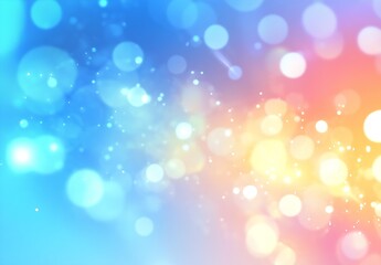 Fototapete - Colorful abstract bokeh background filled with soft glowing circles creating a cheerful atmosphere for design : Generative AI