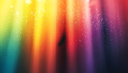 Aufkleber - Vibrant Rainbow Abstract Background with Glowing Bokeh Effects and Sparkling Light Shimmers : Generative AI