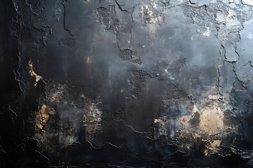 Aufkleber - Dark Textured Wall Background with Grunge Effect A Moody and Atmospheric Backdrop for Creative Projects : Generative AI