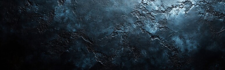 Aufkleber - Dramatic Dark Blue Texture Background with Rough Surface for Abstract Design or Artistic Overlay : Generative AI