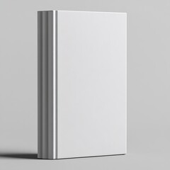 Poster - Minimalist Book Cover Mockup on Gray Background Perfect for Promoting Novels and Non Fiction Book Designs : Generative AI