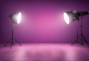 Aufkleber - product studio gradient your purple background backdrop perspective floor artwork room pink spotlight display light blurry decoration bright ground empty clean inside grunge graphic dark interior