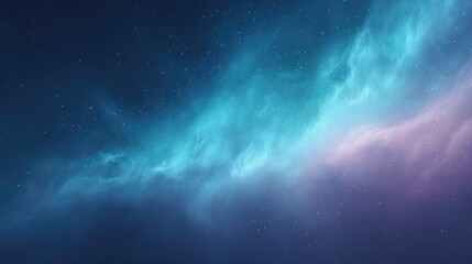 Poster - serene space texture background with flowing nebula clouds in vibrant hues set against pitch-black void