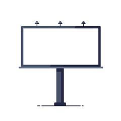 Poster - Blank billboard design in flat style showcasing advertising opportunities as vector art