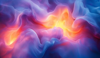 Leinwandbilder - Soft Ethereal Blends of Color Creating Dreamlike Textures in an Abstract Setting : Generative AI