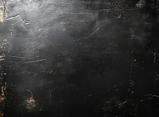 Poster - Gritty Black Painted Texture Dark and Moody Background for Food Photography Product Mockups Dramatic and Bold Aesthetic : Generative AI