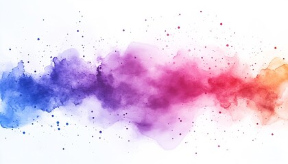 Poster - Soft watercolor blend featuring shades of purple and pink gently merging against a light background : Generative AI