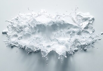 Poster - Mesmerizing splash of water droplets captured midair creating an artistic wave effect on a light background : Generative AI