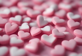 Poster - color hearts background pink white 14-Feb romantic border wallpaper grunge nubes paper black monochrome abstract decoration heart day february art design valentine bright love celebration texture