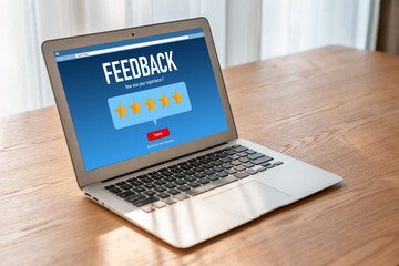 Poster - customer feedback and review analysis by modish computer software for corporate business
