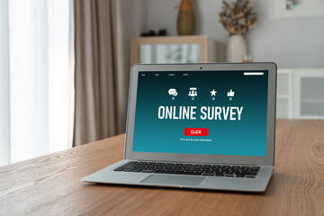 Poster - online survey form for modish digital information collection on the internet network