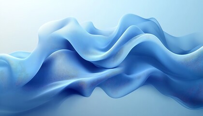 Aufkleber - Dynamic and fluid blue waves gracefully intertwining in a sleek artistic composition : Generative AI