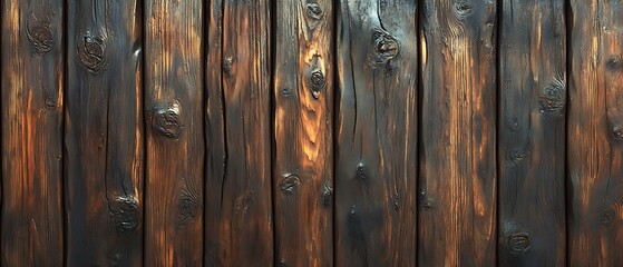 Aufkleber - Rustic Dark Wood Plank Background Natural Grain and Texture Vintage Wooden Surface for Creative Projects and Decor : Generative AI