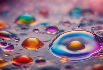 Wall Mural - background colorful liquid splash backdrop water fluid drops flow bubbles digital bubble red ripple 