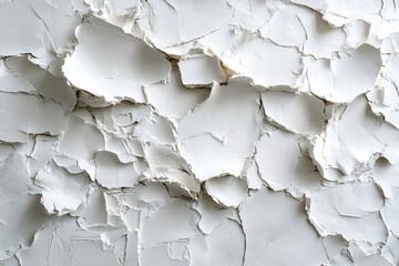 Poster - Textured White Plaster Wall Background Abstract Architectural Surface Design Interior Decor : Generative AI