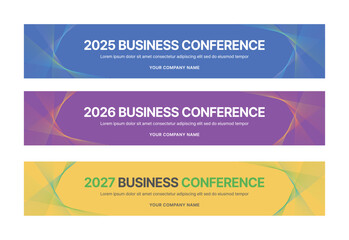 set of business banner design templates in modern, geometry, abstract shape pattern style for school