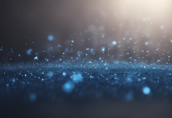 Poster - glitter particles sparkling shallow dof 3d cloud text dark tiny rendering glowing background focus blue empty light chaotic glow bg macrocosm blur grid connection abstract form fractal depth bokeh