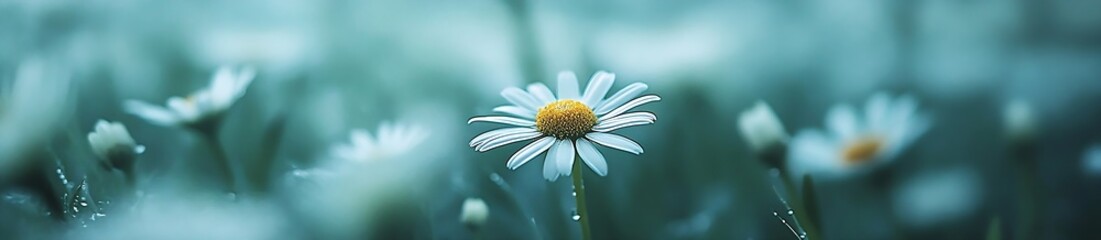 Aufkleber - Dreamy Daisy Flower Macro Photography Soft Focus Blurred Background Beauty in Nature Spring Summer Floral Image : Generative AI