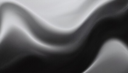 Wall Mural - black and white abstract liquid flow gradient background with grainy noise texture, wrinkles, waves,