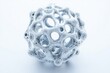 © hkjdesign - Abstract 3D render of a porous, spherical structure with a complex, organic design.