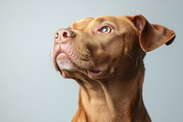 Poster - Vizsla Dog Portrait Headshot Brown Puppy Profile Canine Beauty Cute Pet Animal Friend Canine Companion Loyal : Generative AI
