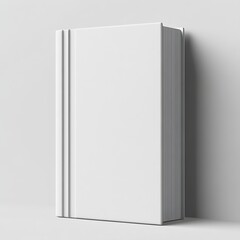 Poster - Blank White Book Cover Mockup for Product Presentation and Design Template Display Isolated on Neutral Background : Generative AI
