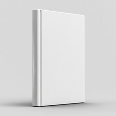 Poster - Blank White Book Mockup Standing Vertically  Minimalist Design for Cover Presentation Ready for Custom Graphics and Text : Generative AI