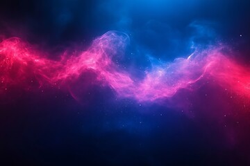 Poster - Cosmic Galaxy Cloud with Vibrant Pink and Blue Hues in Deep Space Illustration : Generative AI