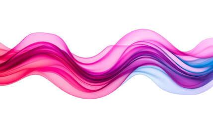 Wall Mural - abstract flowing gradient wave design, pink, purple, blue, cut out transparent