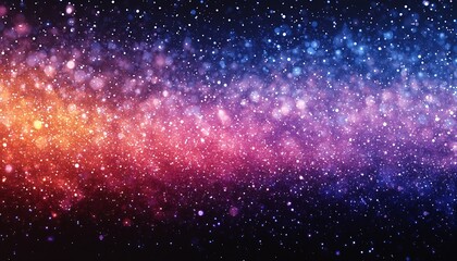 Poster - Eyecatching abstract artwork with gradient sparkles transitioning from orange to blue tones : Generative AI