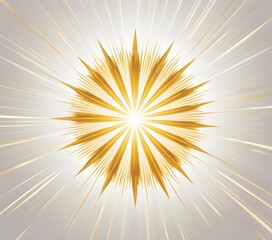 Fototapete - Radiant Starburst Design, Golden Light Emanating. A Symbol Of Brightness And Illumination, Evoking Warmth. Abstract Background. Shine Bright. Graphic.