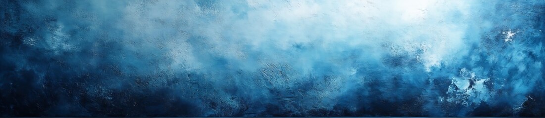 Aufkleber - Dramatic Blue Concrete Wall Background with Soft Lighting Perfect for Abstract Photography and Textural Overlays : Generative AI