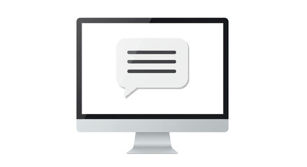 Poster - Isolated Monitor Displaying Speech Bubble