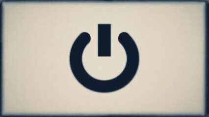 Poster - A detailed view of a power button on a wall