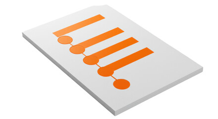 Poster - Isolated Timeline Diagram with Orange Connecting Points
