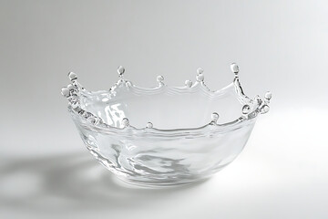 Poster - Water splash on a white background, simple water wave lines, minimalism, flat design.