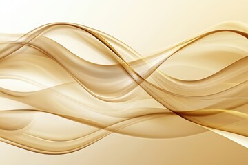 Wall Mural - elegant flowing lines in warm neutral tones abstract background