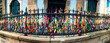 © Michael Marquand - Colorful Bonfim wish ribbons tied around at Church of Nosso Senhor do Bonfim, Pelourinho, Salvador, Bahia, Brazil.