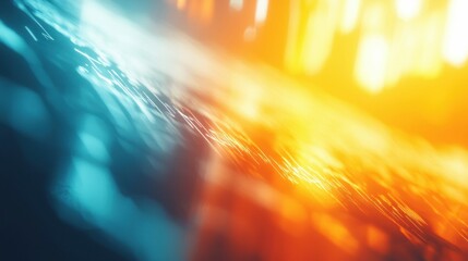 Poster - A dynamic abstract composition, featuring vibrant colors with a light trail effect.