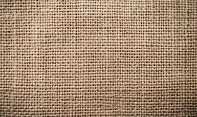 Poster - Close-up of burlap fabric features its intricate woven texture, ideal for rustic backgrounds and overlays.